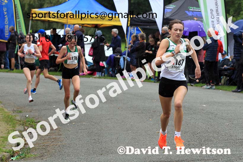 Girls under-15s 2023 Northern 6 and 4 Stage Relays and Youngsters, Birkenhead Park, Wirral.  Photo: David T. Hewitson/Sports for All Pics